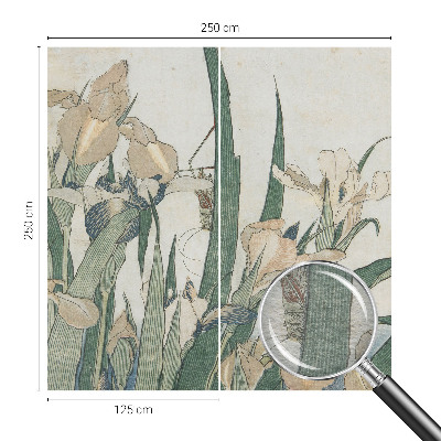 Photo wallpaper with a delicate iris pattern