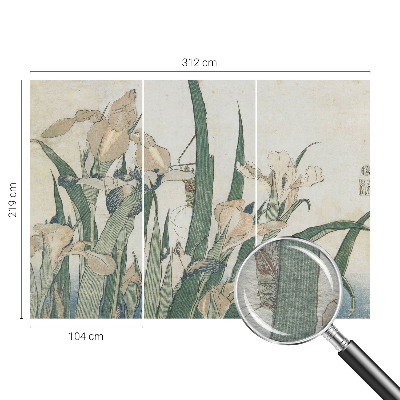 Photo wallpaper with a delicate iris pattern