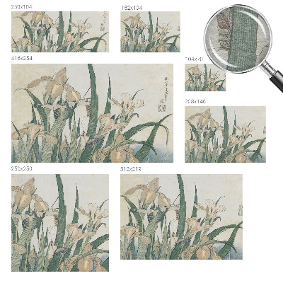 Photo wallpaper with a delicate iris pattern