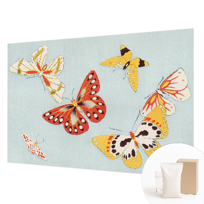 Wallpaper mural for living room with an artistic butterfly motif