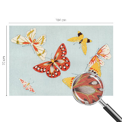 Wallpaper mural for living room with an artistic butterfly motif