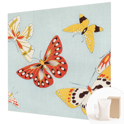 Wallpaper mural for living room with an artistic butterfly motif