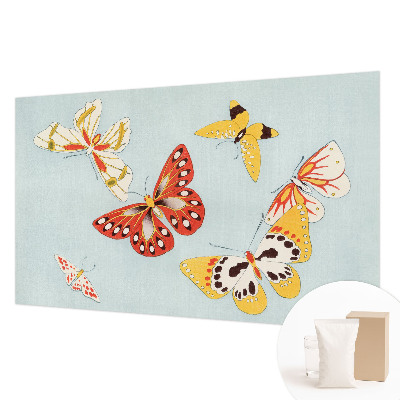 Wallpaper mural for living room with an artistic butterfly motif