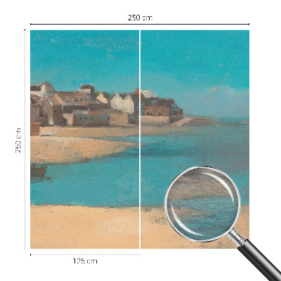 Photo wall mural featuring a quiet village scene