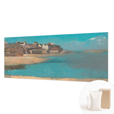 Photo wall mural featuring a quiet village scene