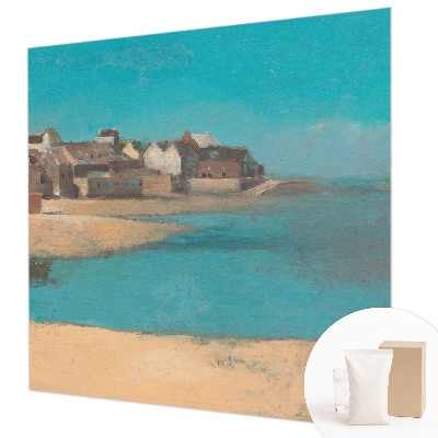 Photo wall mural featuring a quiet village scene