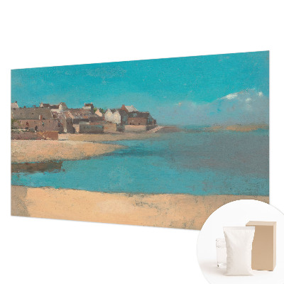 Photo wall mural featuring a quiet village scene