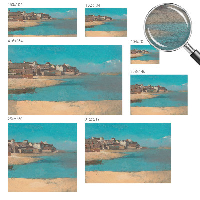 Photo wall mural featuring a quiet village scene