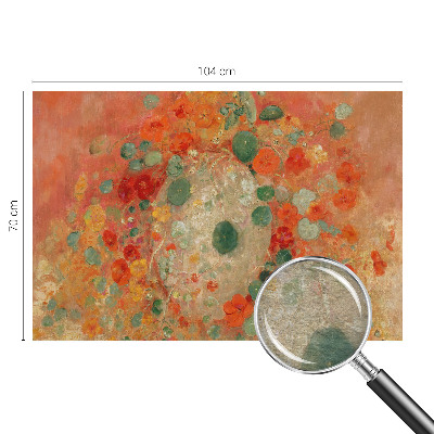 Wall mural for living room with an abstract floral design