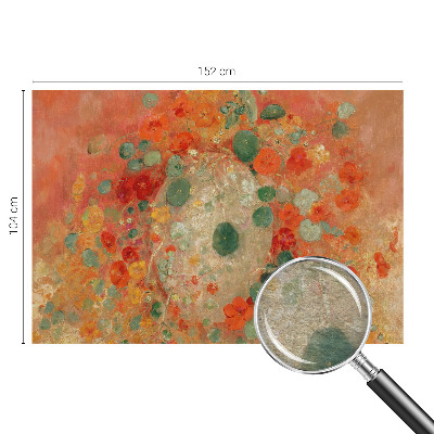 Wall mural for living room with an abstract floral design