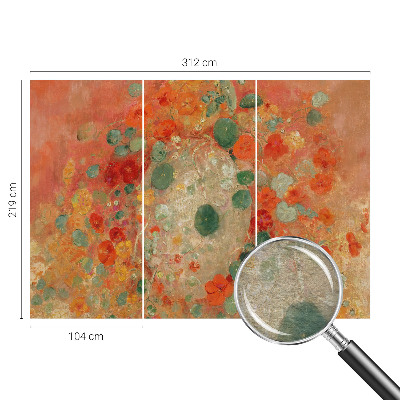 Wall mural for living room Abstract flowers