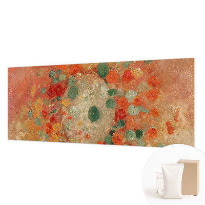 Wall mural for living room with an abstract floral design