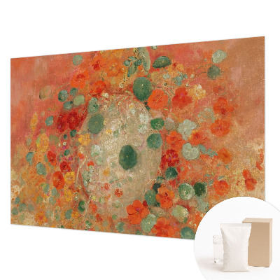 Wall mural for living room with an abstract floral design