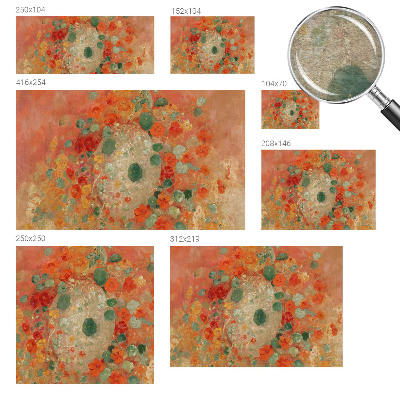 Wall mural for living room Abstract flowers