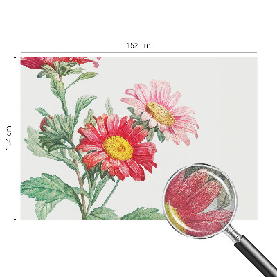 Wall mural for bedroom with delicate floral motif