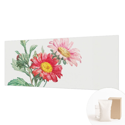 Wall mural for bedroom with delicate floral motif
