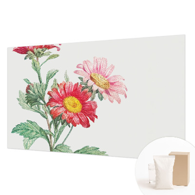 Wall mural for bedroom with delicate floral motif