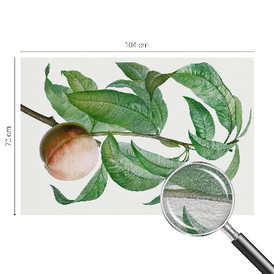 Bedroom wall mural wallpaper with a ripe peach design