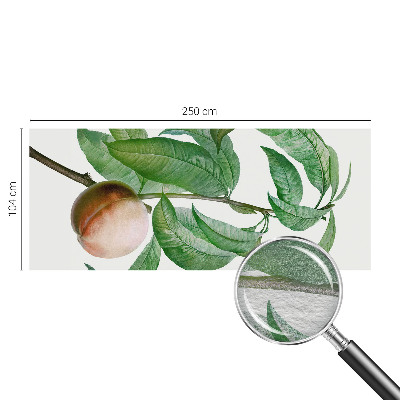 Bedroom wall mural wallpaper with a ripe peach design