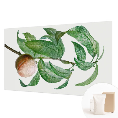 Bedroom wall mural wallpaper with a ripe peach design