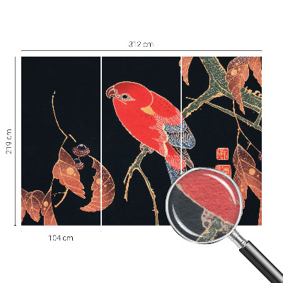 Non-woven photo wallpaper Exotic bird
