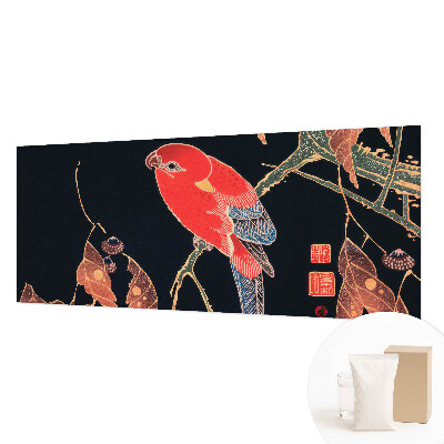 Non-woven photo wallpaper with an exotic bird design