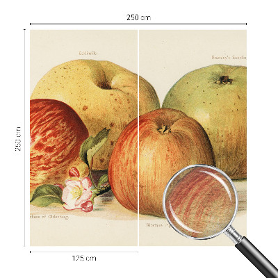 Wallpaper mural with apple blossom design