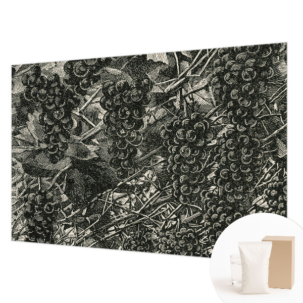 Wall mural with a grape print