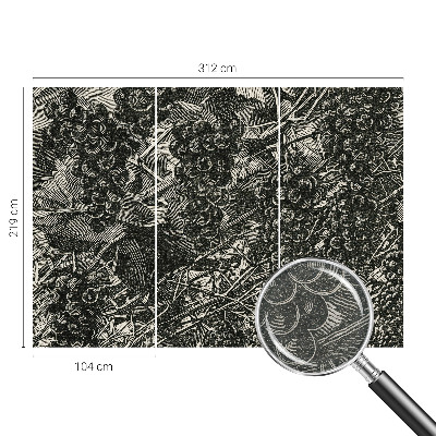 Wall mural with a grape print