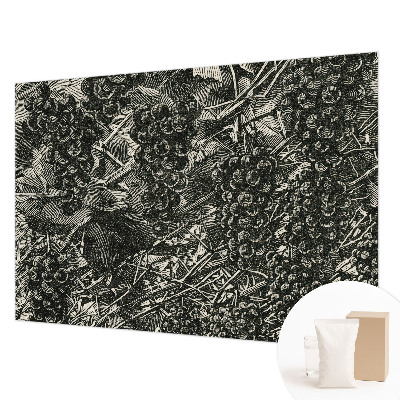 Wall mural with a grape print