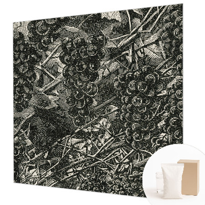Wall mural with a grape print