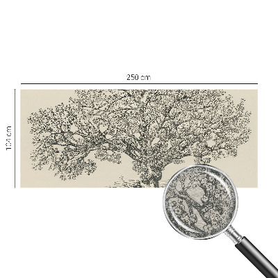Photo wall mural with a tree illustration