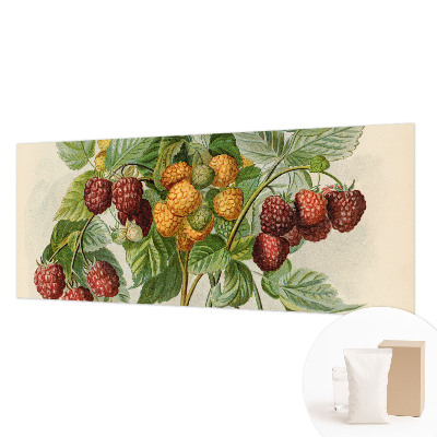 Photo wallpaper with a classic raspberry pattern