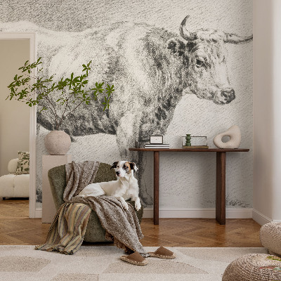 Wall mural for bedroom Bull pencil