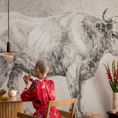 Wall mural for bedroom Bull pencil
