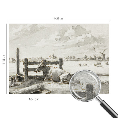 Photo wall mural with a rural idyll scene