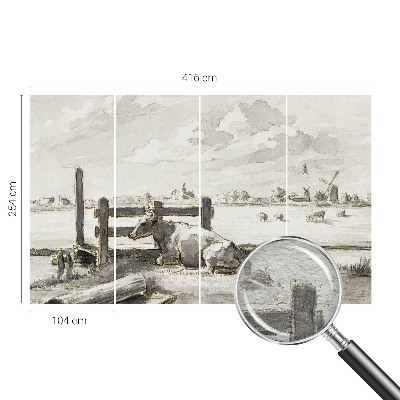 Photo wall mural with a rural idyll scene