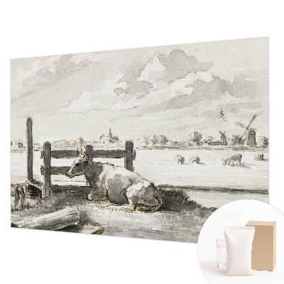 Photo wall mural with a rural idyll scene