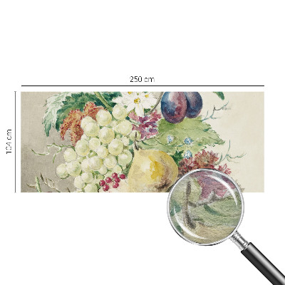 Wallpaper mural for living room Flowers and fruits