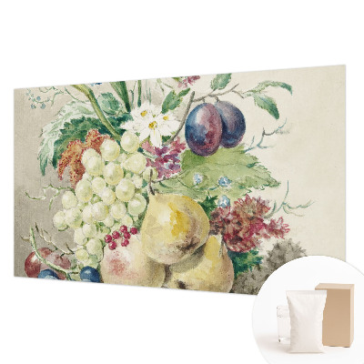 Wallpaper mural for living room Flowers and fruits