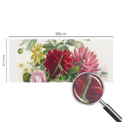 Large wall mural wallpaper with a flower bouquet design