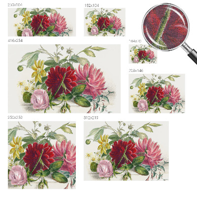 Large wall mural wallpaper with a flower bouquet design