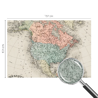 Custom size wall mural Historical map