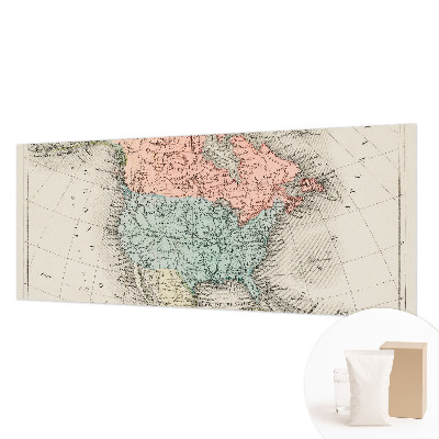 Custom size wall mural with a historical map design