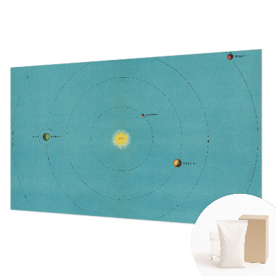 Modern wall mural featuring a cosmic system design
