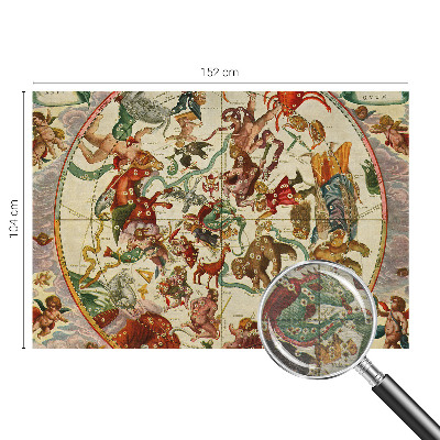 Modern wall mural for bedroom featuring star compositions