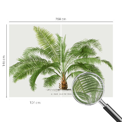 High quality wall mural wallpaper with a shiny palm tree design