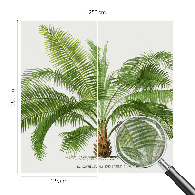 High quality wall mural wallpaper with a shiny palm tree design
