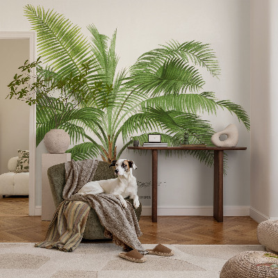 High quality wall mural wallpaper with a shiny palm tree design