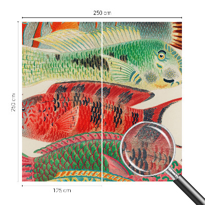 Premium wall mural for bedroom with an exotic fish design